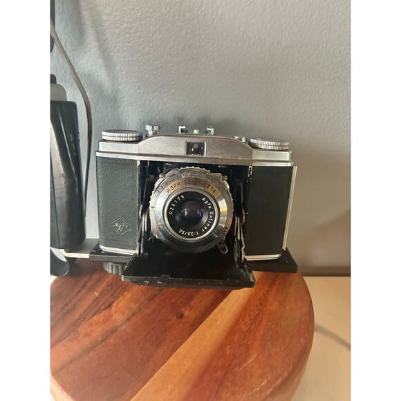 Agfa Solinette Camera Heiland Tilt-A-Mite Flash + Sylvania M3 Bulbs Boxed - Picture 9 of 16